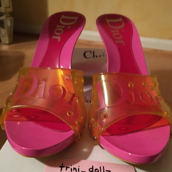 RARE Vintage Christian DiorJelly Platform Barbie Heels💖Price Firm! - Picture 7 of 12